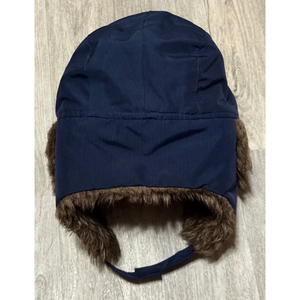 Boys Cable Knit Trapper Hat - Blue 8‎ large kids